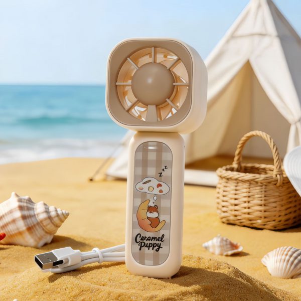 Apricot Puppy USB rechargeable handheld fan