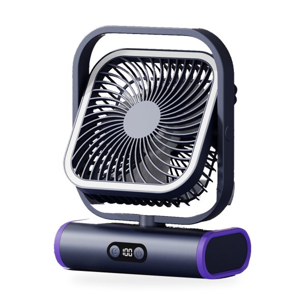 Z06 rechargeable desktop fan in Grey Purple