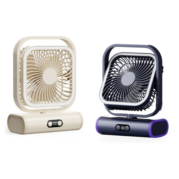 Z06 desktop fan in White and Grey Purple