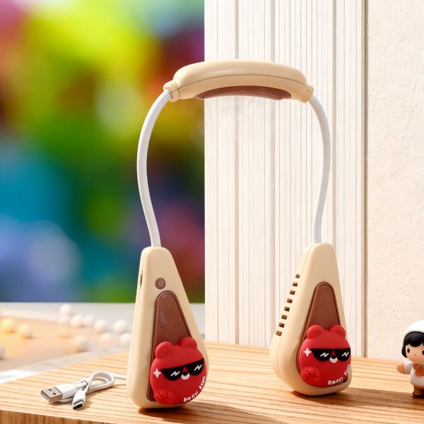 USB Rechargeable Bear Design Neck Fan