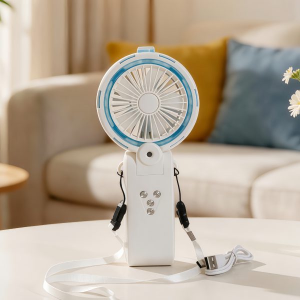 USB Rechargeable Handheld Mist Fan with 5 Speeds
