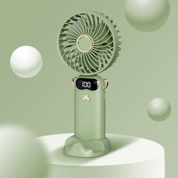 DS68 Foldable Handheld Fan with Digital Display & Aromatherapy