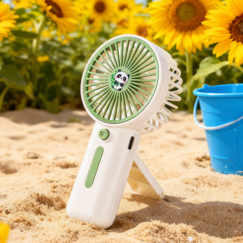 Rechargeable Panda Handheld Mini Fan with 3 Speeds