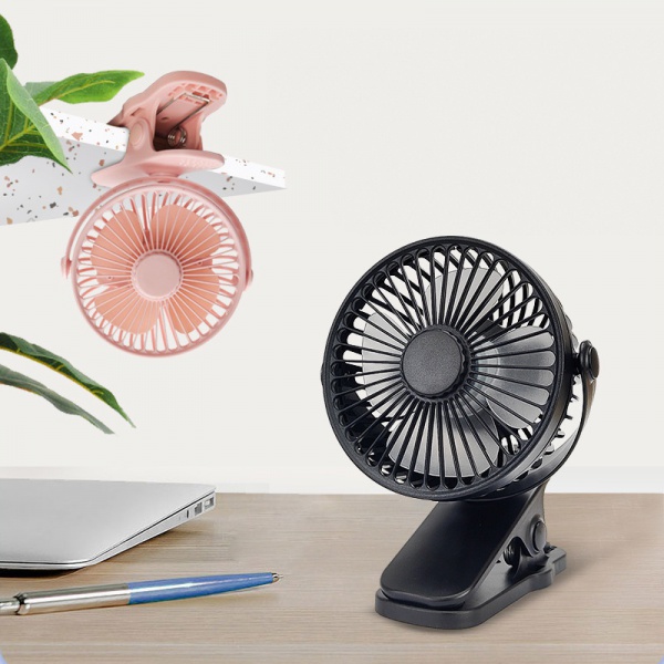 Mini USB Rechargeable Clip-On Fan with Brushless Motor