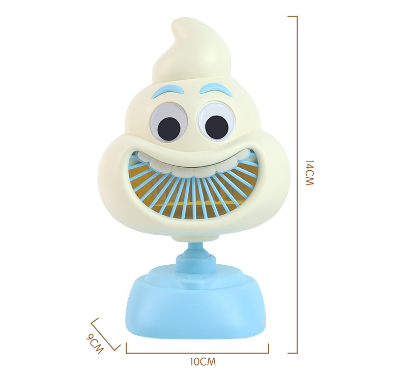 USB Rechargeable Cartoon Poop Desktop Fan — detail 8