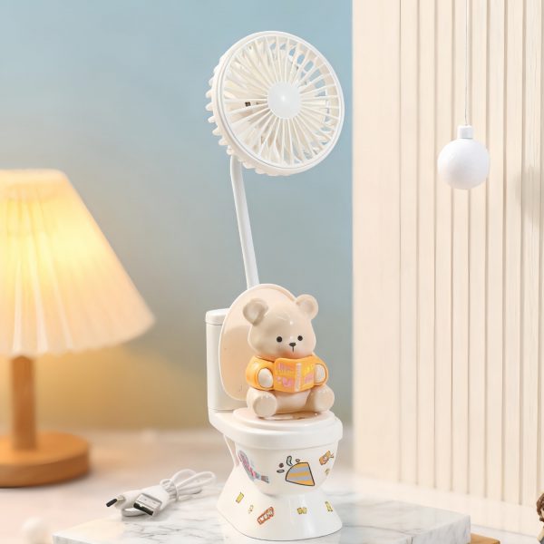Yellow bear desktop fan