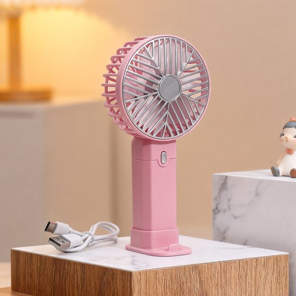 Mini USB Rechargeable Handheld Fan with Phone Stand