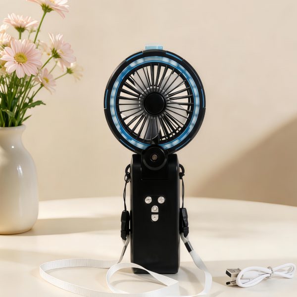 USB Rechargeable Handheld Mist Fan with 5 Speeds