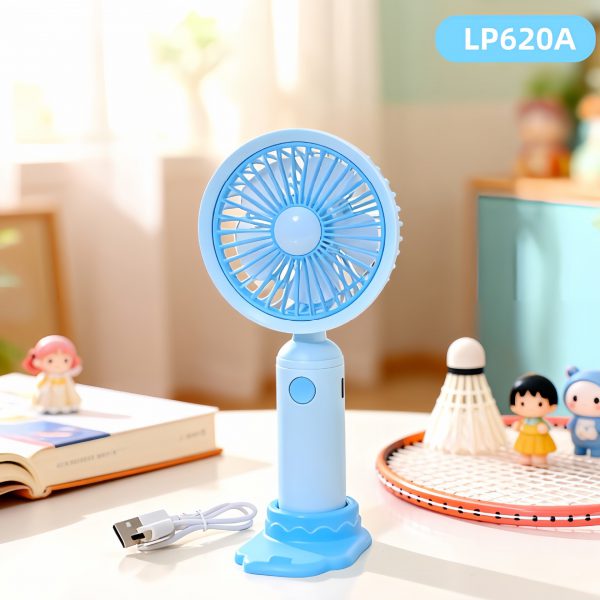 Blue (Fresh) USB rechargeable mini handheld fan