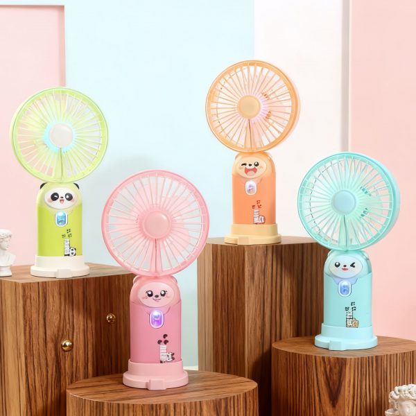 Four-color cartoon USB rechargeable desktop fan product group