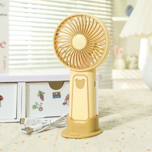 Apricot (Style A) USB rechargeable mini handheld fan