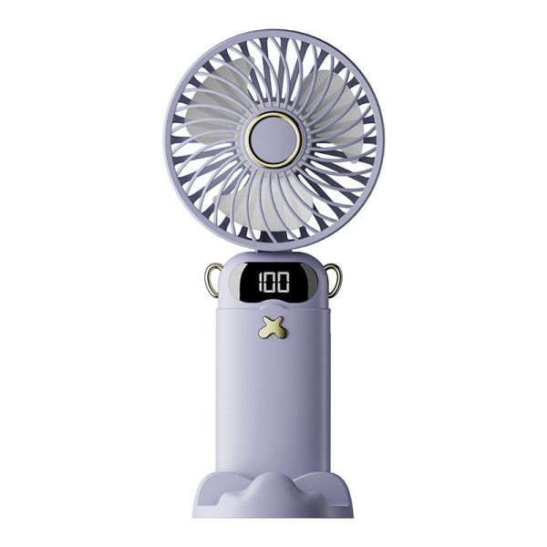 DS68 Foldable Handheld Fan with Digital Display & Aromatherapy