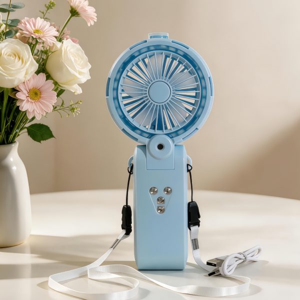 USB Rechargeable Handheld Mist Fan with 5 Speeds