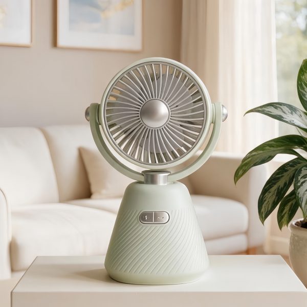 Green desktop fan