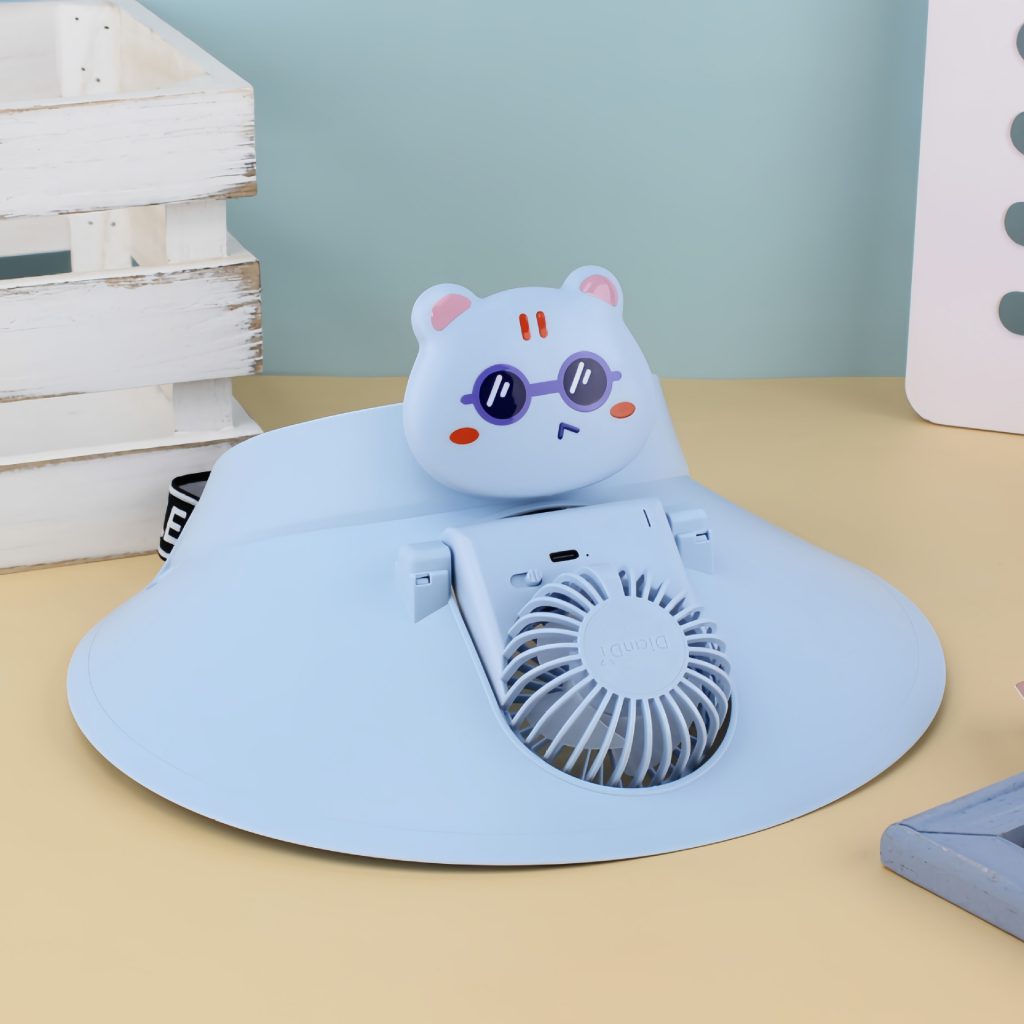 Rechargeable Sun Hat Fan with 2 Speeds for Outdoor Travel