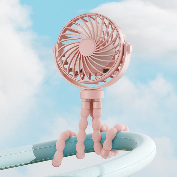 Rechargeable Tripod Stroller Fan with Light