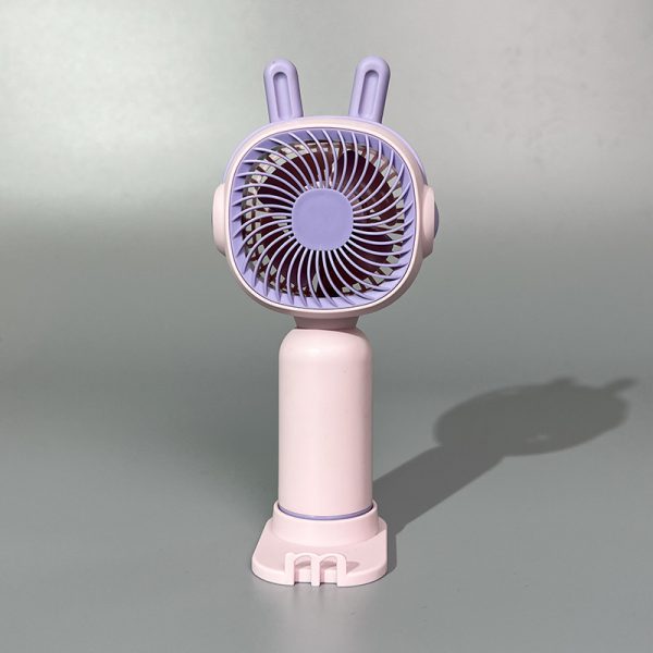 USB Rechargeable Mini Handheld Fan with Animal Ears