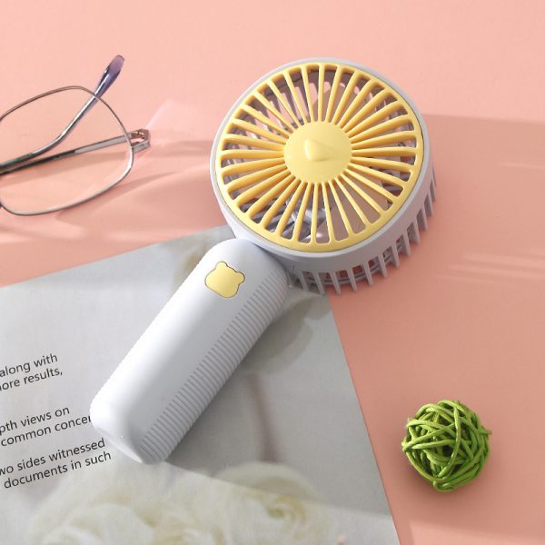 Gray USB rechargeable mini handheld fan