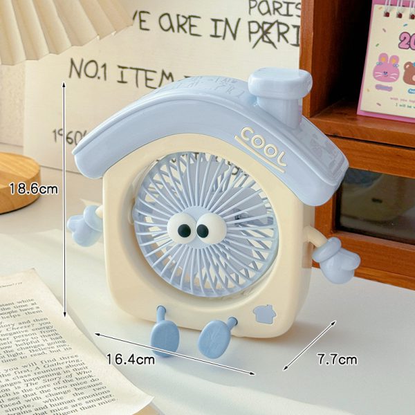 Blue Cabin USB rechargeable desktop fan