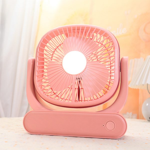 Rechargeable Desktop Fan with Light