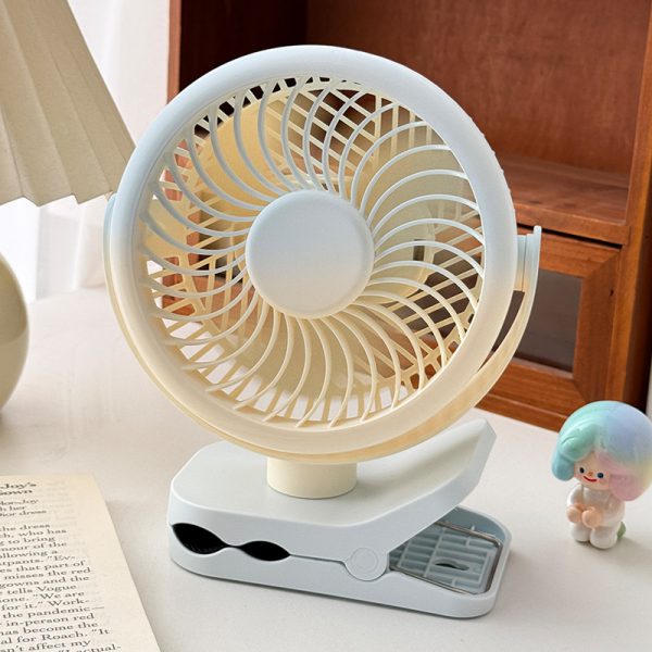 Rechargeable Mini Clip-On Desktop Fan