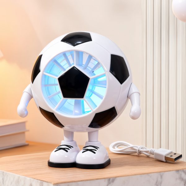 White football - style b rechargeable desktop fan