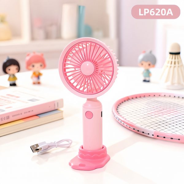 Pink (Fresh) USB rechargeable mini handheld fan