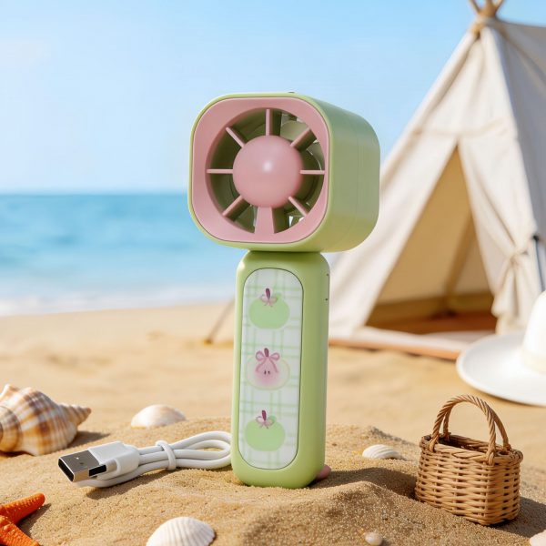 Green Apple USB rechargeable handheld fan