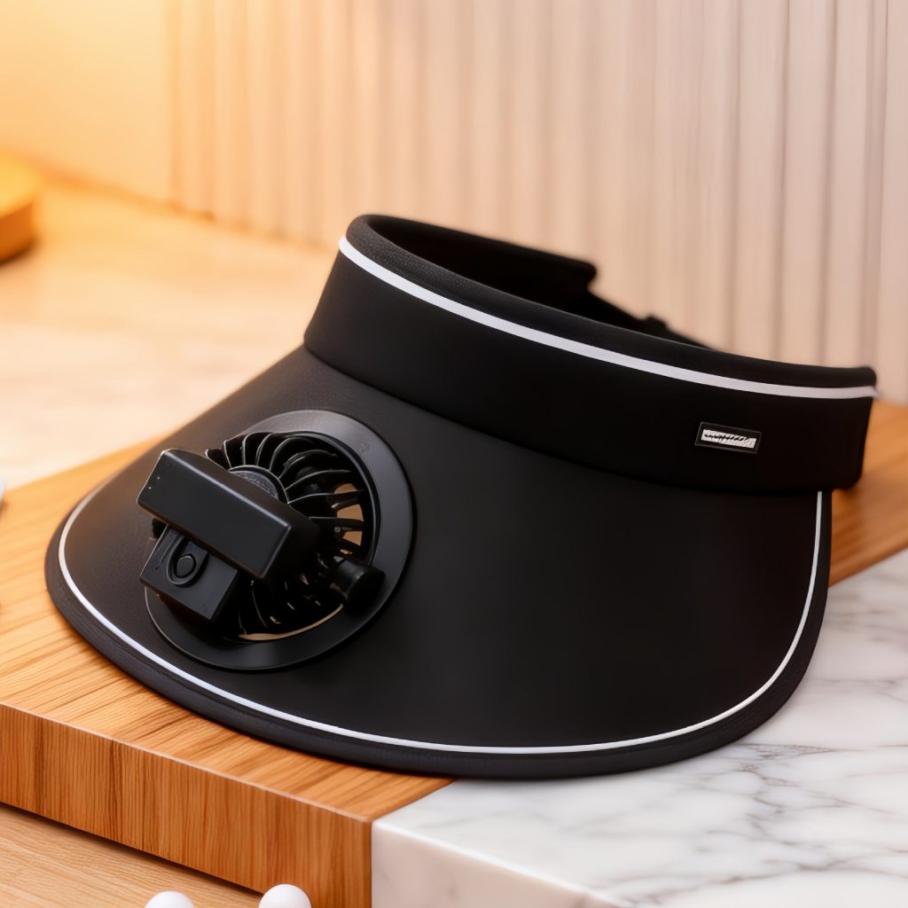 USB Rechargeable Fan Hat with 3 Speeds
