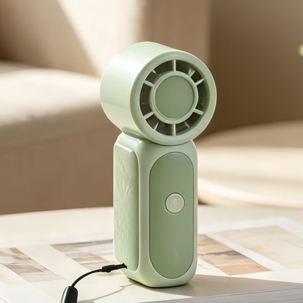 Light Green Turbine USB rechargeable mini handheld fan