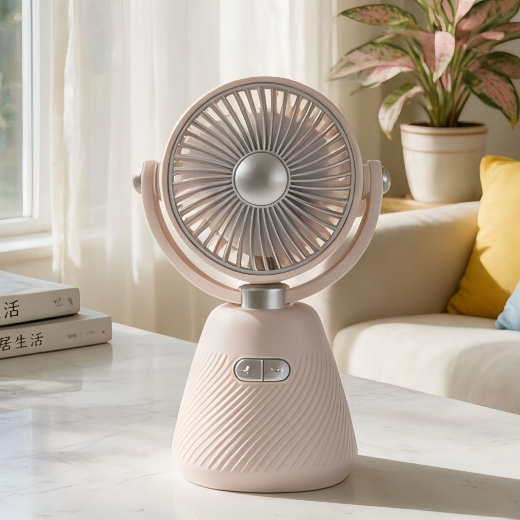 Soft Pink desktop fan