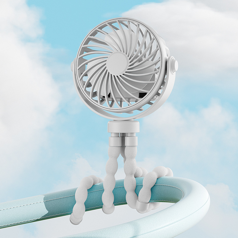 Rechargeable Tripod Stroller Fan with Light — detail 3