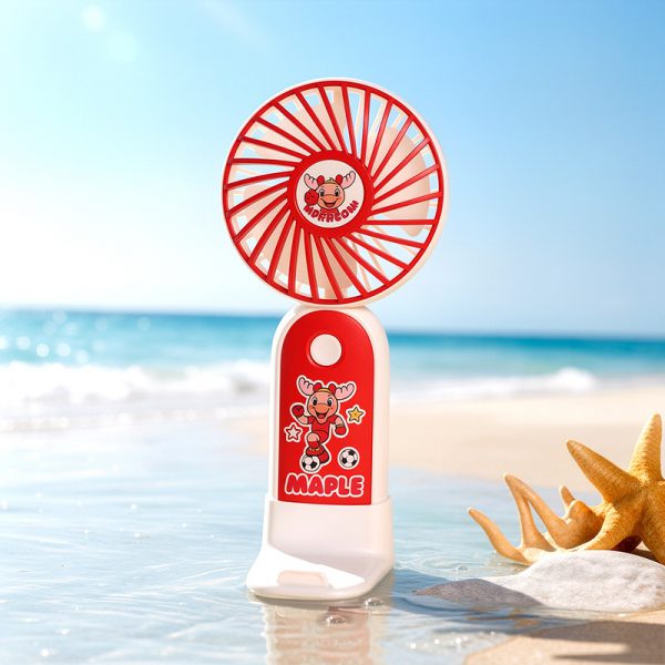 USB Rechargeable Cartoon Handheld Fan with Stand