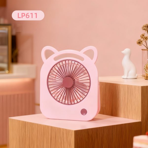 Rechargeable Mini Desktop Fan in Animal and Square Designs