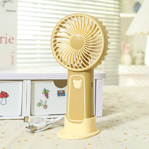 Light Coffee (Style A) USB rechargeable mini handheld fan