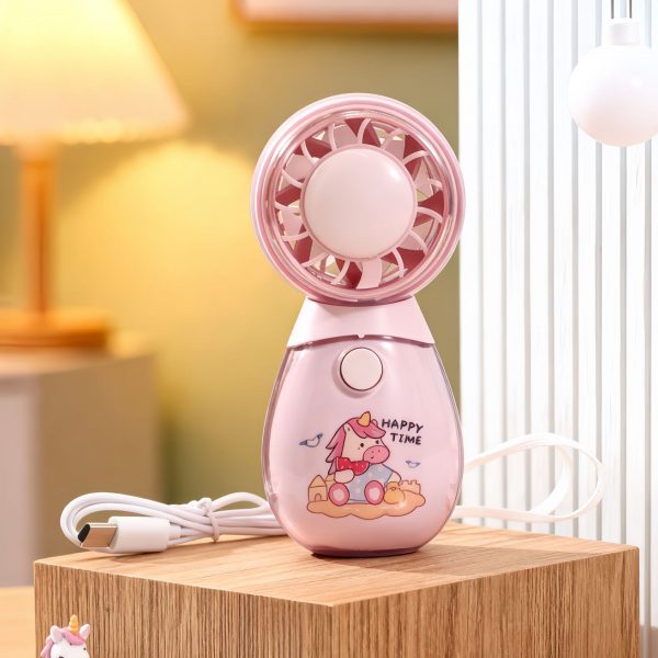 Pink Pony USB rechargeable mini handheld fan