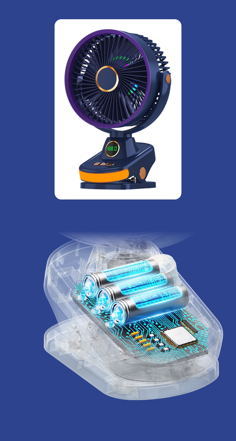 R36 Oscillating Clip-On Fan with Digital Display — detail 4